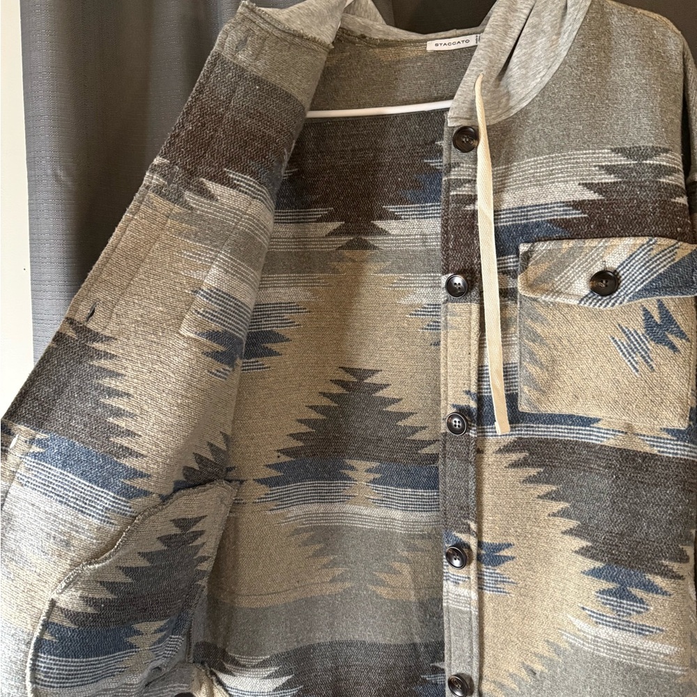 Southwestern Patterned Hooded Jacket - image 6